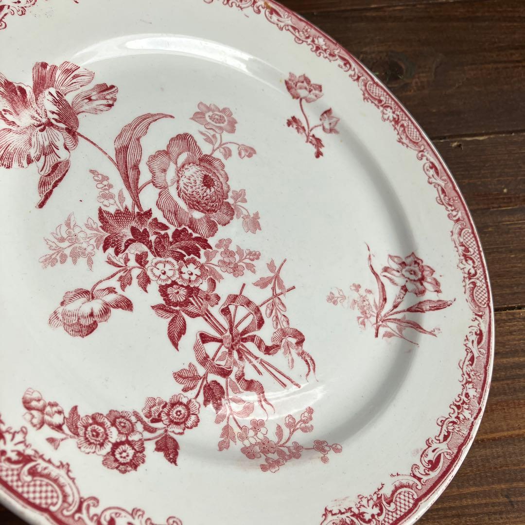 フランスアンティークプレートSARREGUEMINES FONTANGES 美品