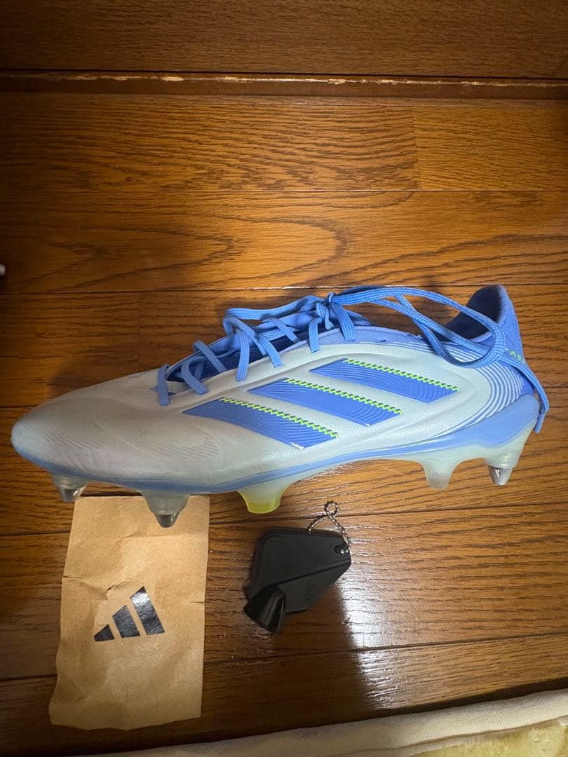 adidas COPA サッカーシューズ ホワイト/ブルー 取りかえ式スパイク