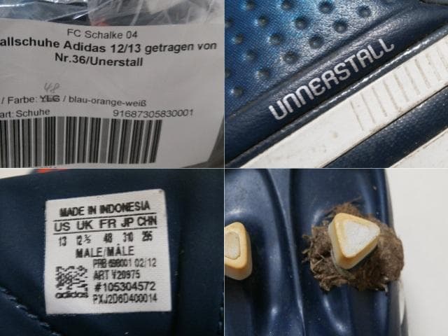 スパイク 選手実使用品 シャルケ ラース・ウンナーシュタル adidas
