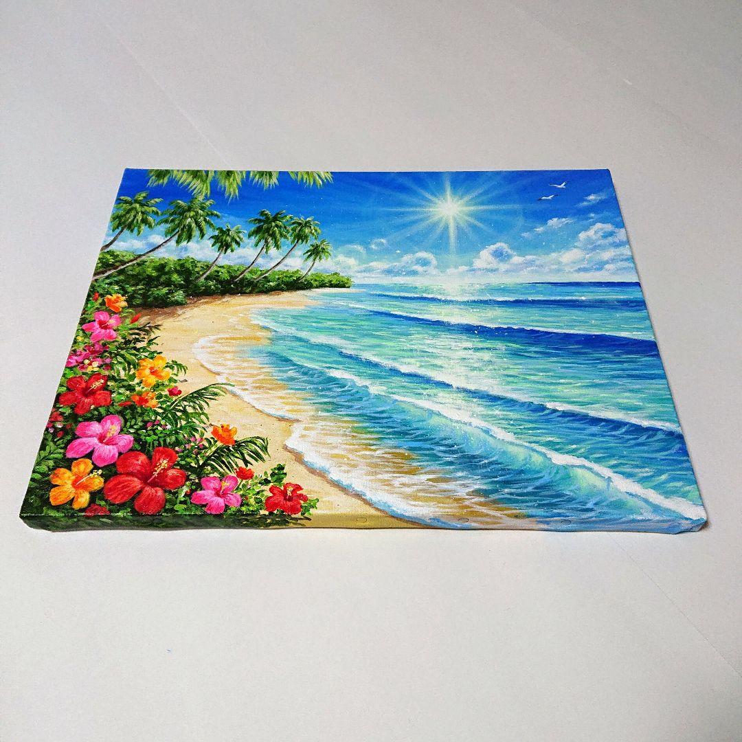 【ハイビスカス】アクリル画 F6 風景画 絵画