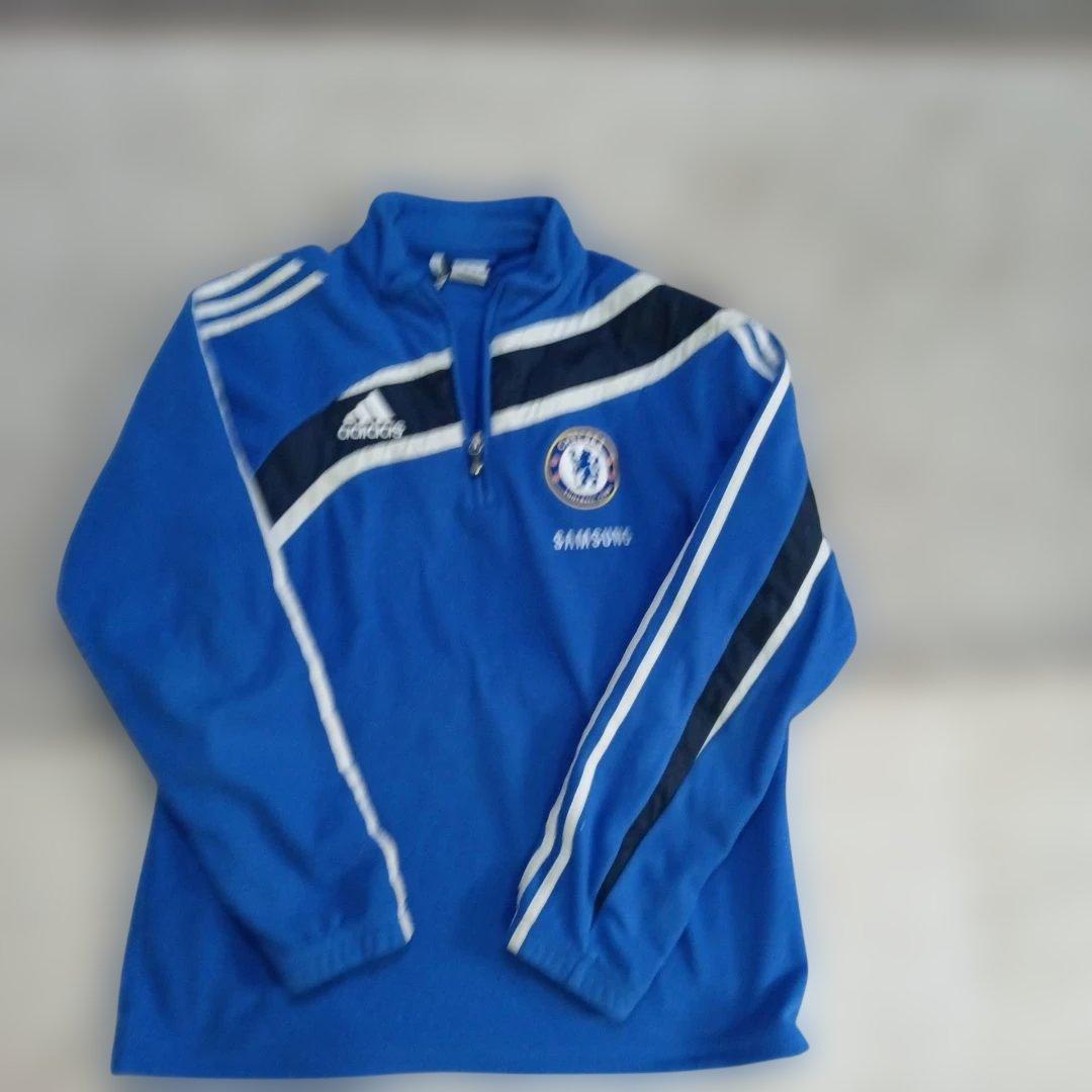 CHELSEA adidas トレーニングジャージ フリース青Ｌサイズ