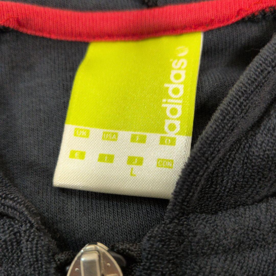 adidasベロアパーカー Ｌ 黒