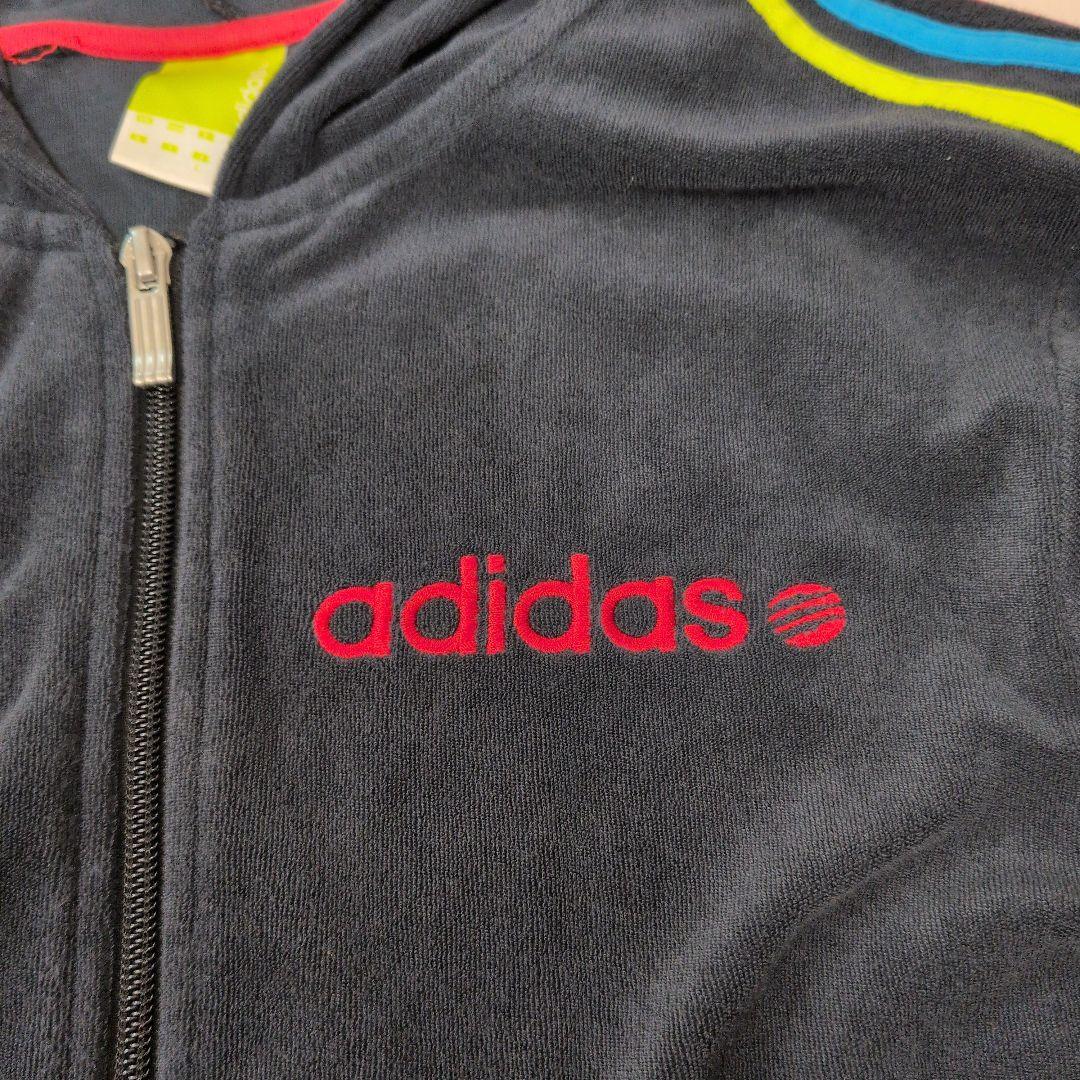 adidasベロアパーカー Ｌ 黒