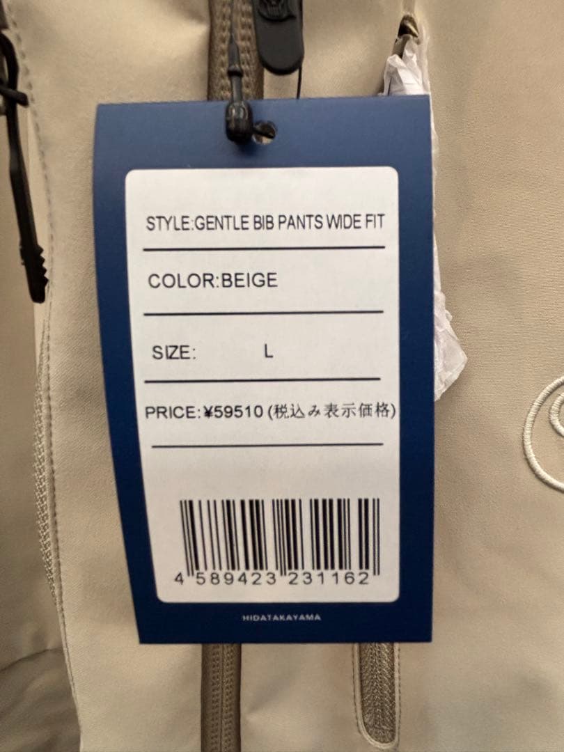 unfudgeスノーボードウエアーGentle Bib Pants ベージュ Ｌ