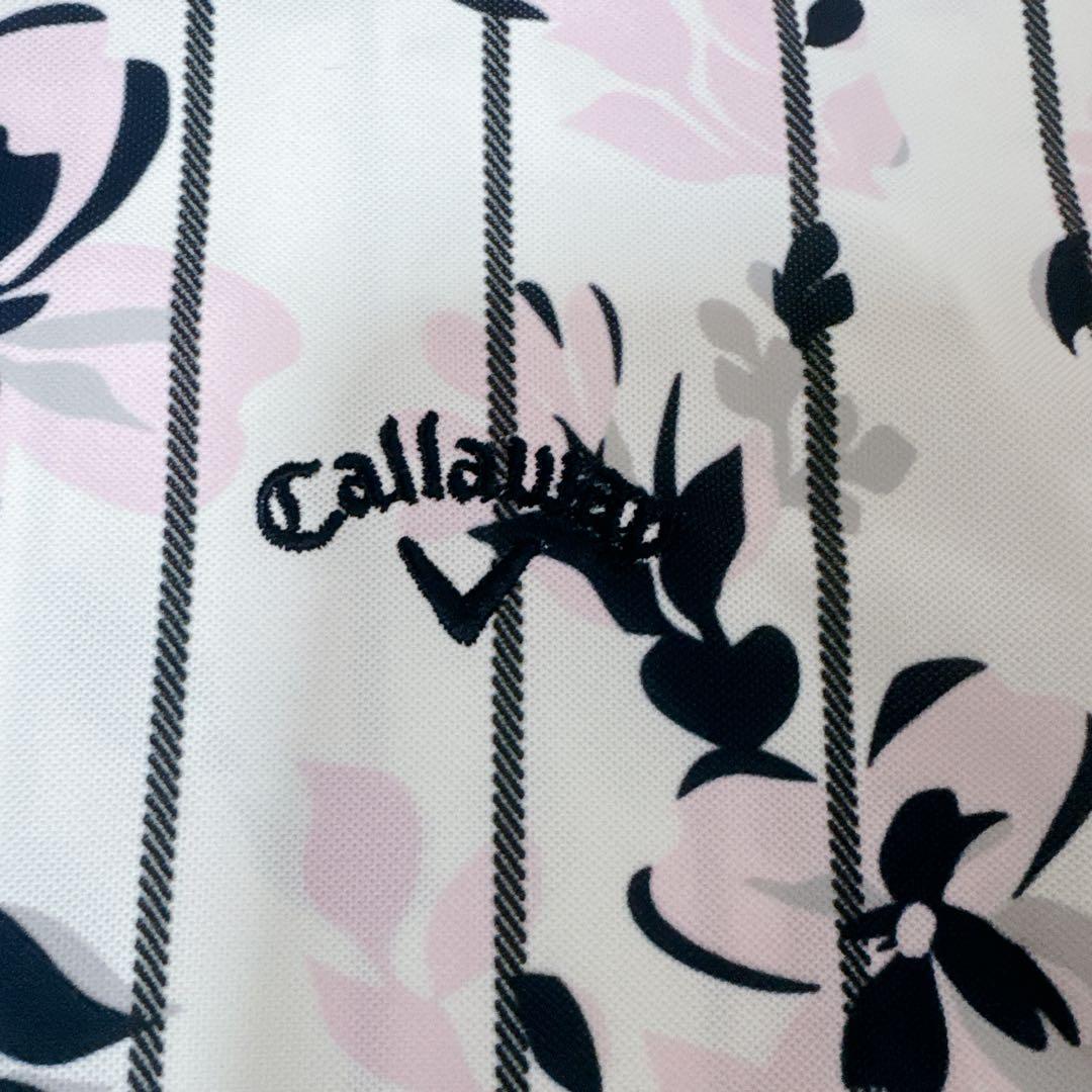 Callaway レディースゴルフウェア 半袖ポロシャツ 花柄 Sサイズ相当