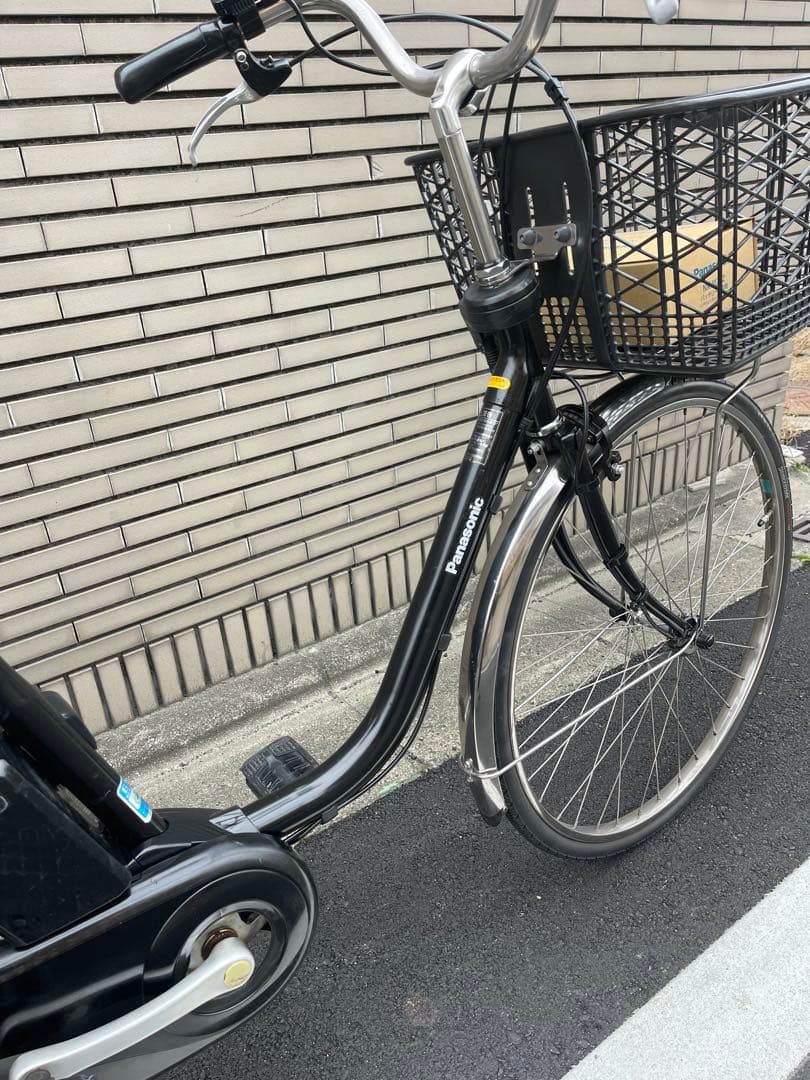 電動アシスト自転車 ブラック 前カゴ付き
