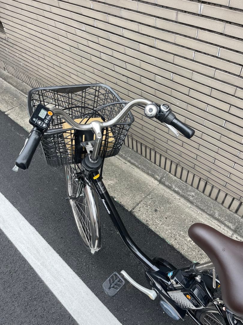 電動アシスト自転車 ブラック 前カゴ付き