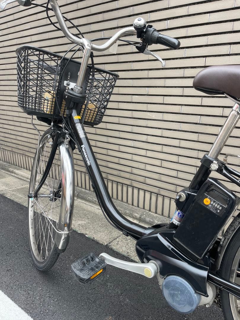 電動アシスト自転車 ブラック 前カゴ付き