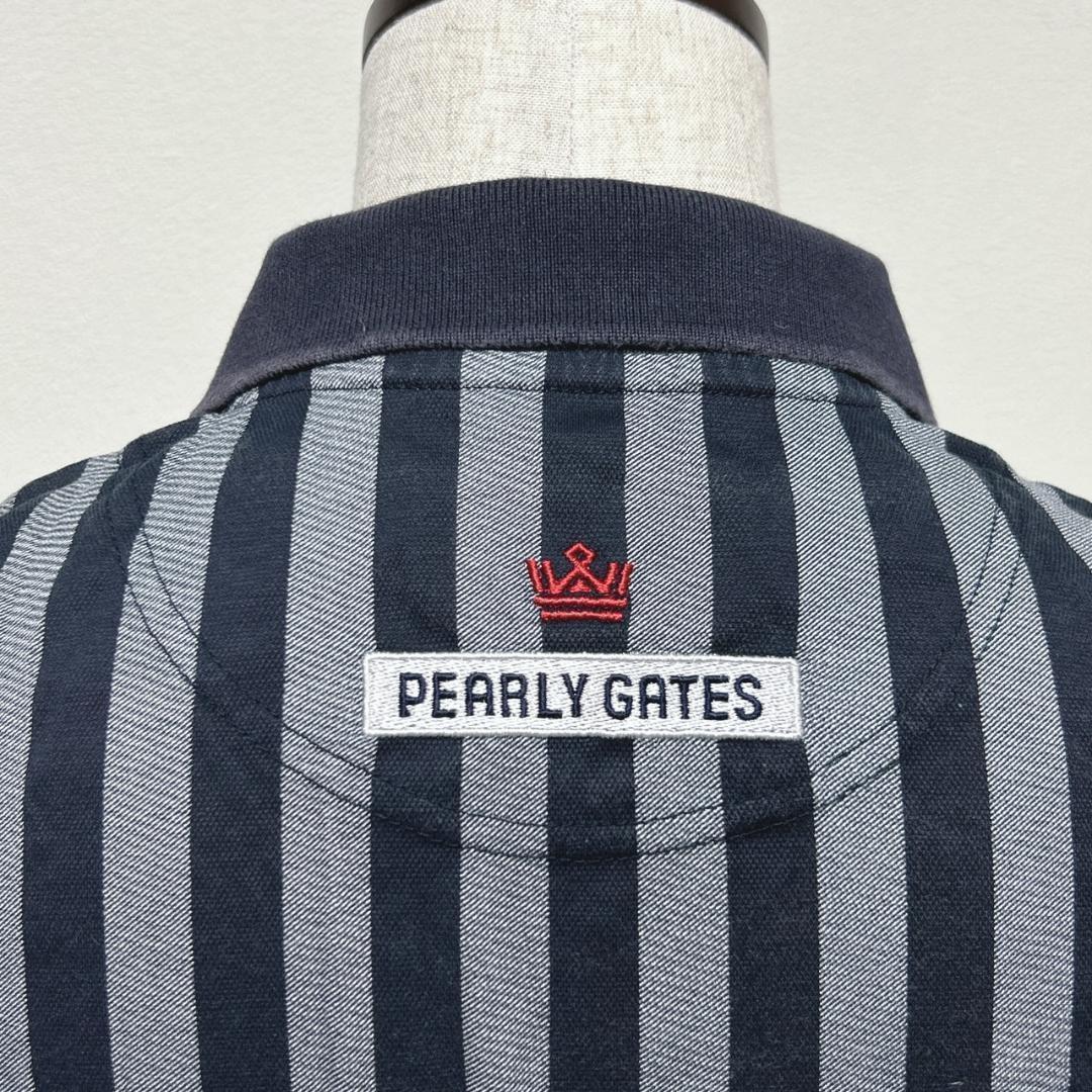 PEARLY GATES ノースリーブポロシャツ ストライプ レディース0