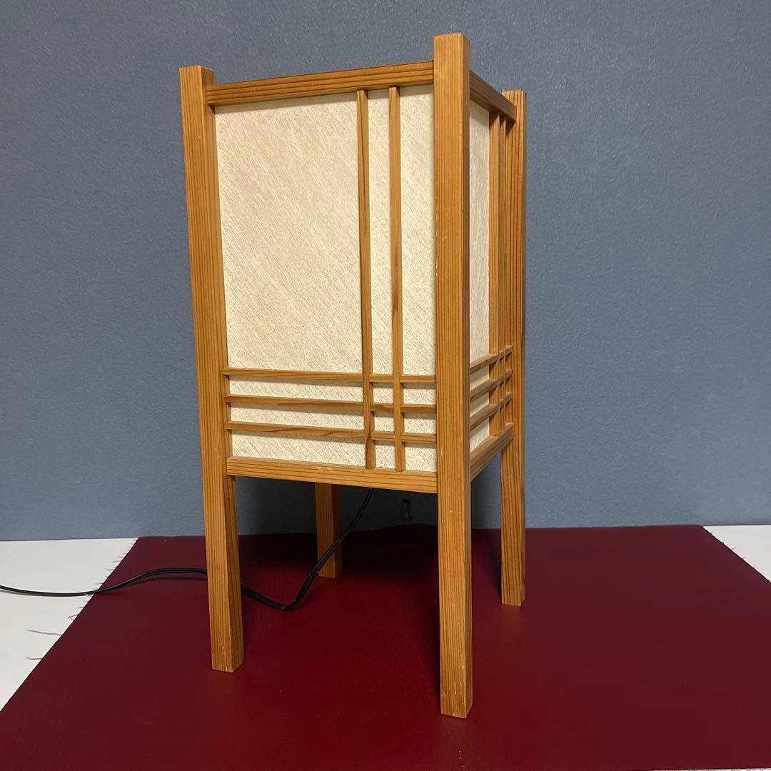 【昭和レトロ】　行灯　アンドン　『シンプルデザイン』和風木製ランプ