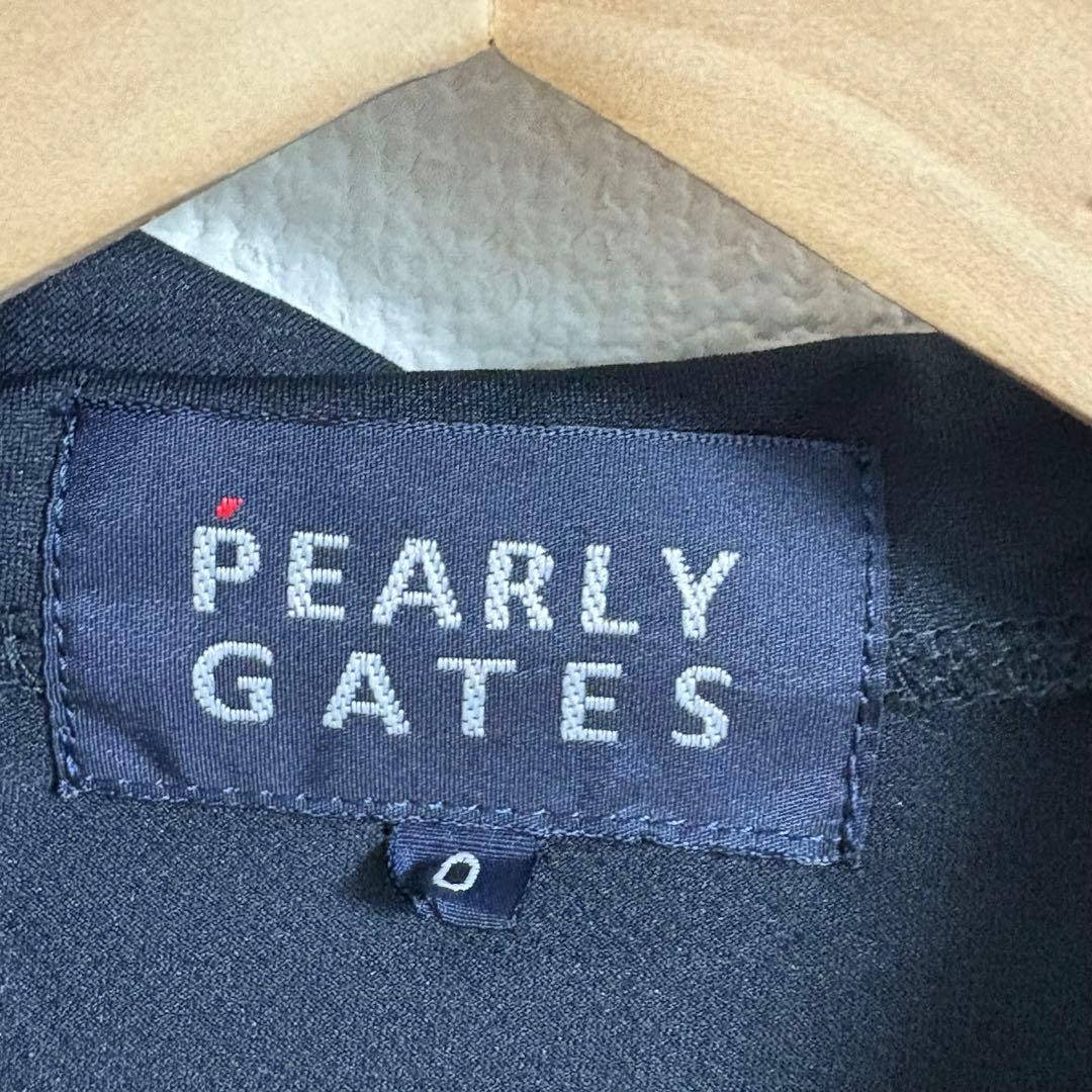 PEARLY GATES✨UVカットパーカー size 0　ブラック　ロゴ