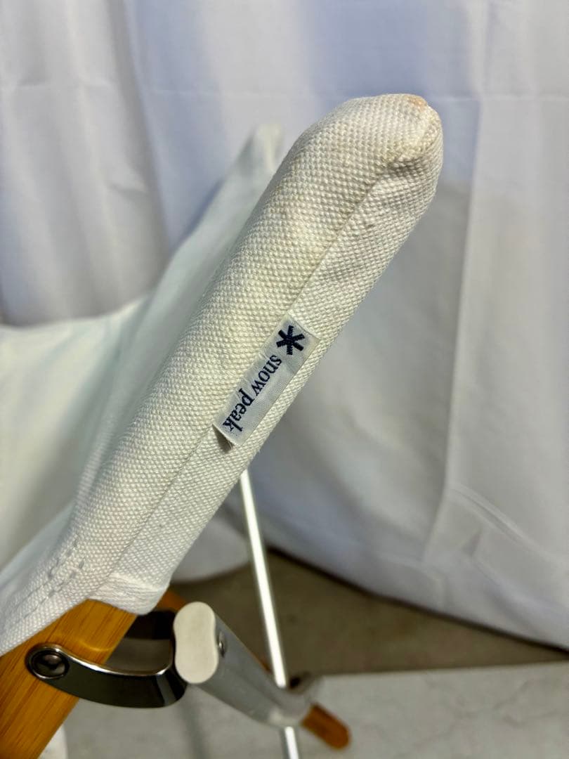 ⑤M29【現状品】 peak アウトドアチェア ホワイト　Takeチェア