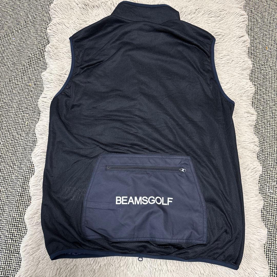 BEAMSGOLF ネイビー メッシュベスト L