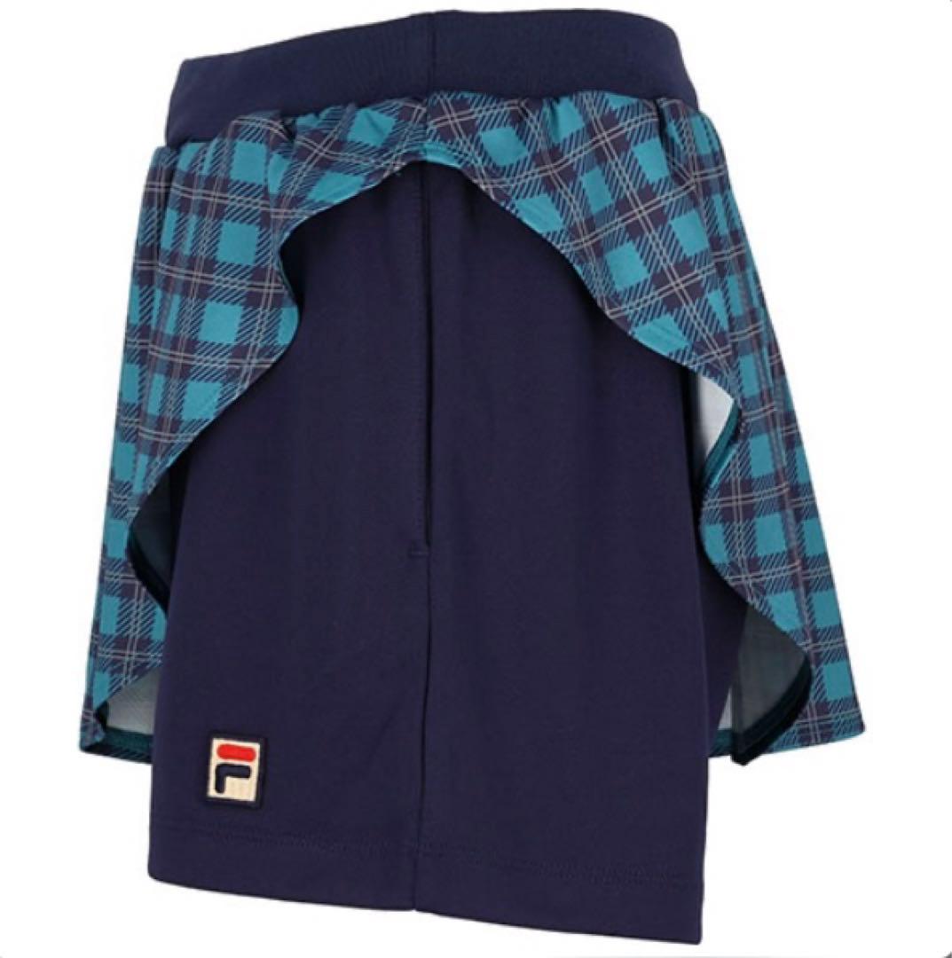 No.733 FILA 【数量限定】BLUEチェックのパレオ風ショートパンツ