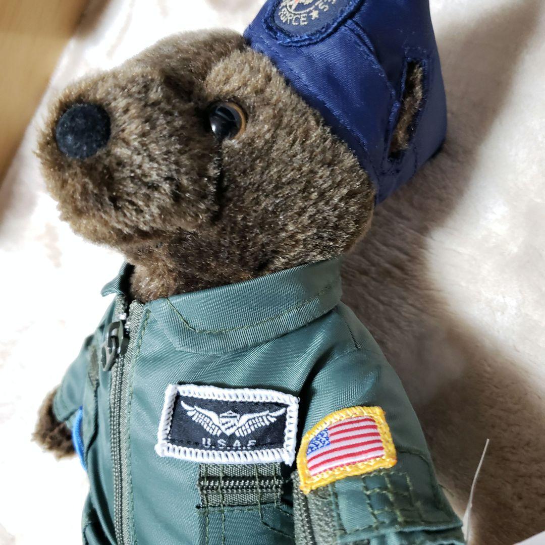 テディベア アメリカ 空軍制服 カーキー 軍隊ミリタリー