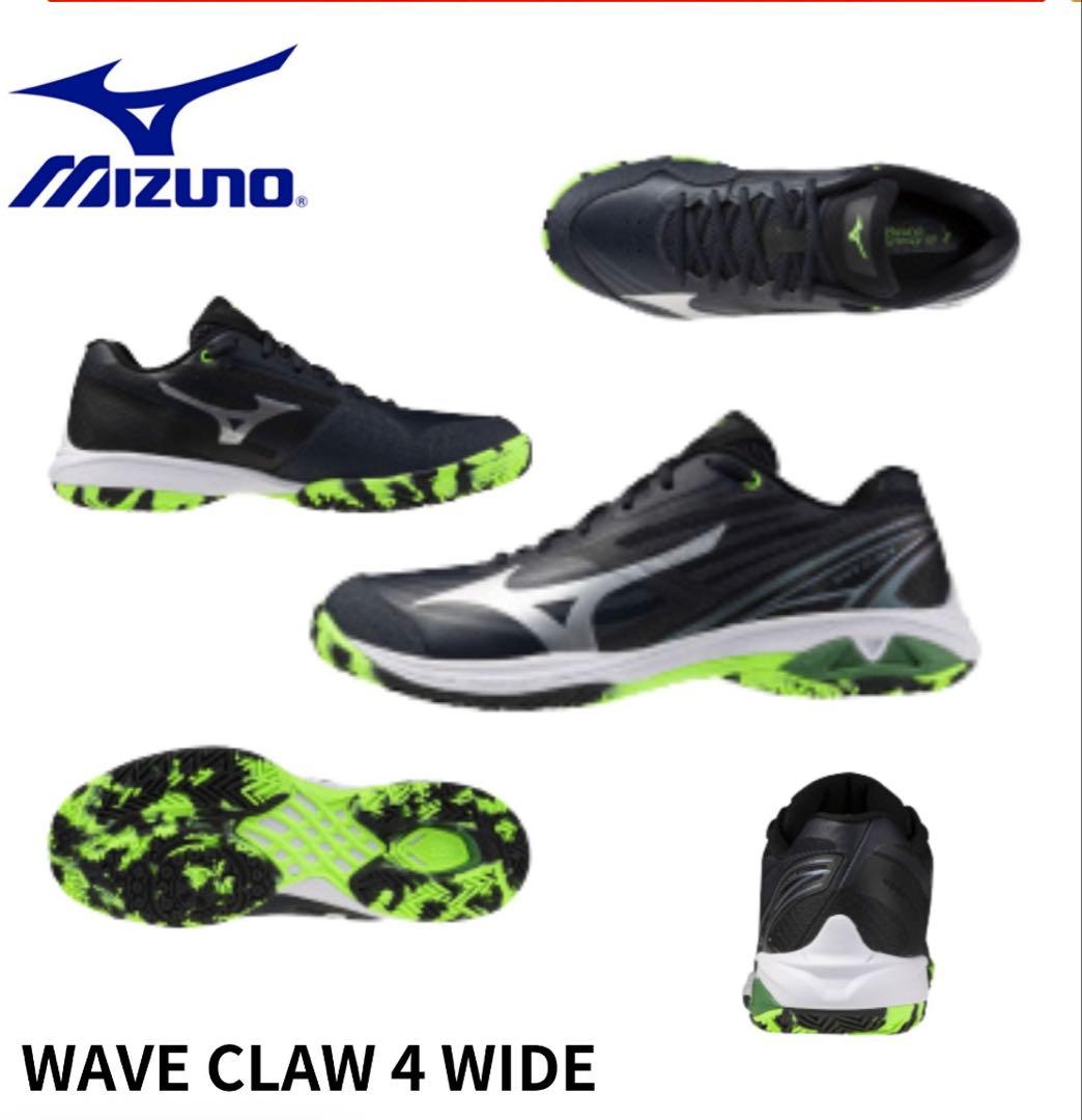 WAVE CLAW 4 WIDE バドミントンシューズ ブラック×グリーン