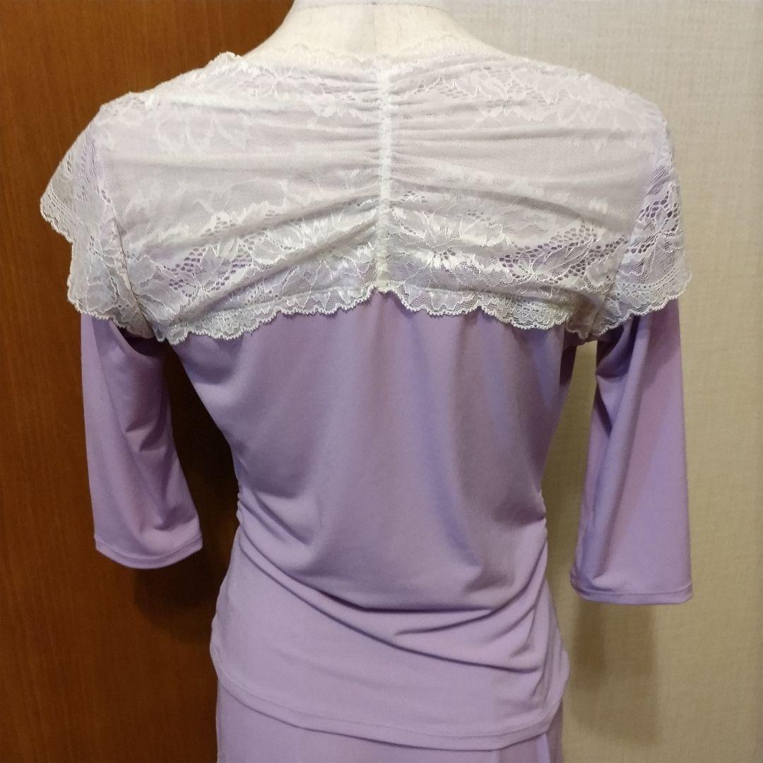 チャコット　社交ダンス　 薄紫色セットアップ　美品☆