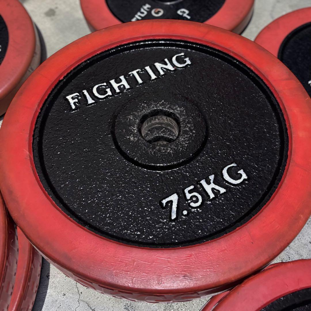 ラバープレート 25kgセット 7.5kg×2 5kg×2 FIGHTING