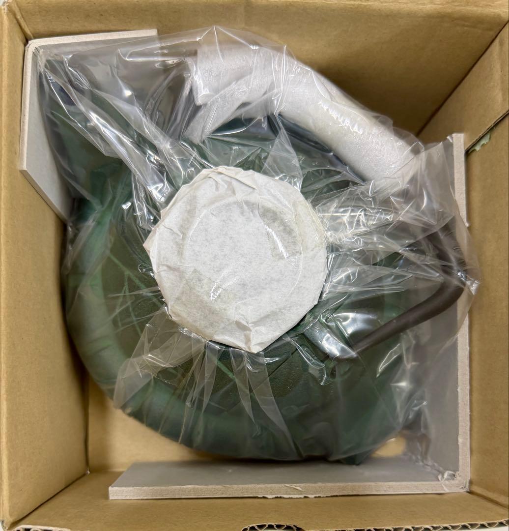 新品 南部鉄器 鉄瓶ZAKU（Green）