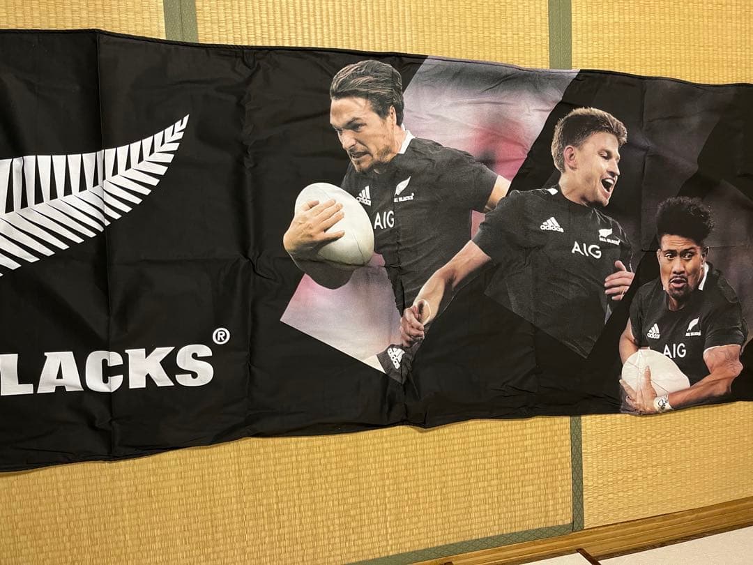 ⭐︎新品⭐︎非売品　三菱コラボ記念　ラグビー　オールブラックス　横断幕　タペストリー