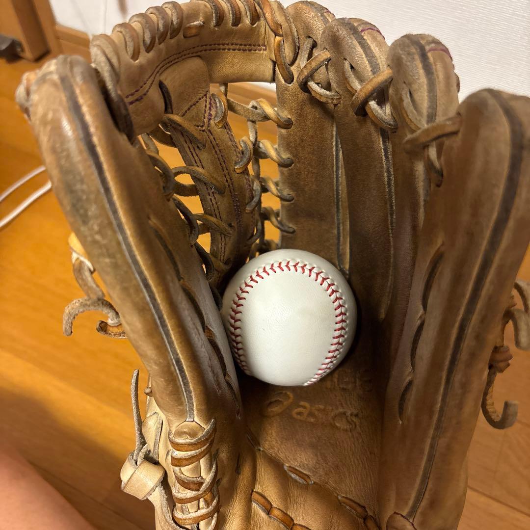 硬式グローブ外野用キャメル