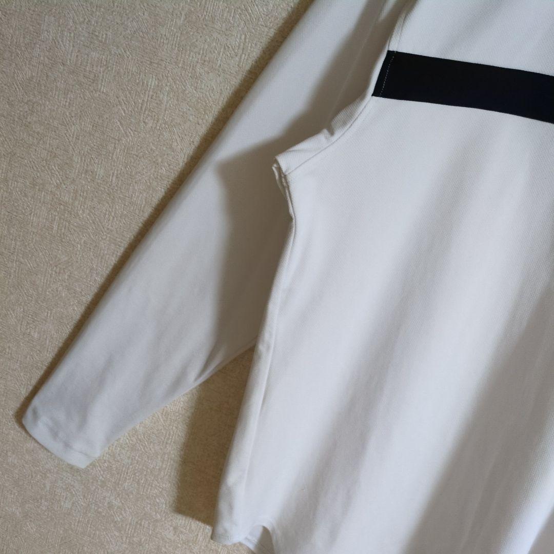 ジャックバニー メッシュポンチ素材 長袖 ポロシャツ 白 XL