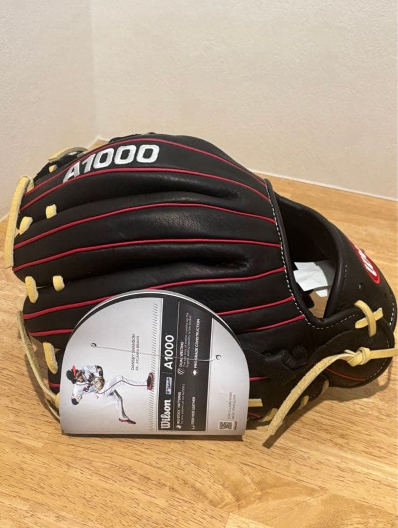 日本未発売 MLBプロモデル Wilson A1000 グローブ 黒/赤
