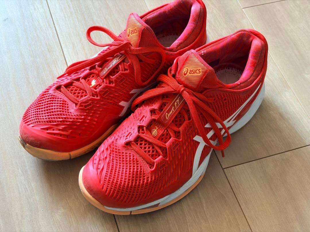 asics コートFF3 ノバク　ブルー26.0cm 中古（お得なおまけあり！）