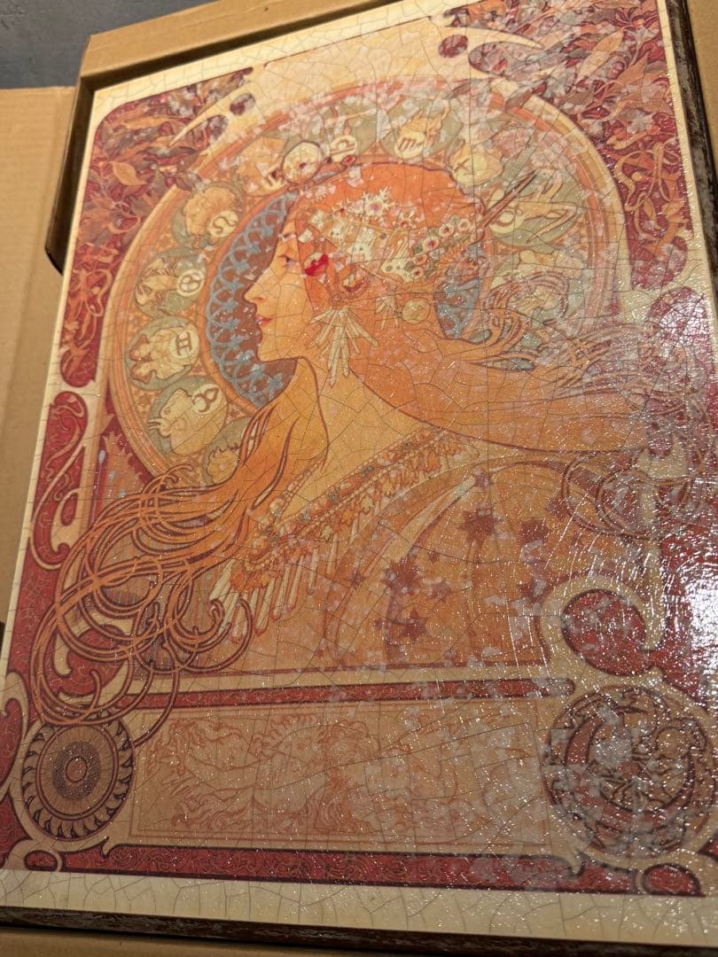 ARTDECO Alphonse Mucha vintage ART 木製