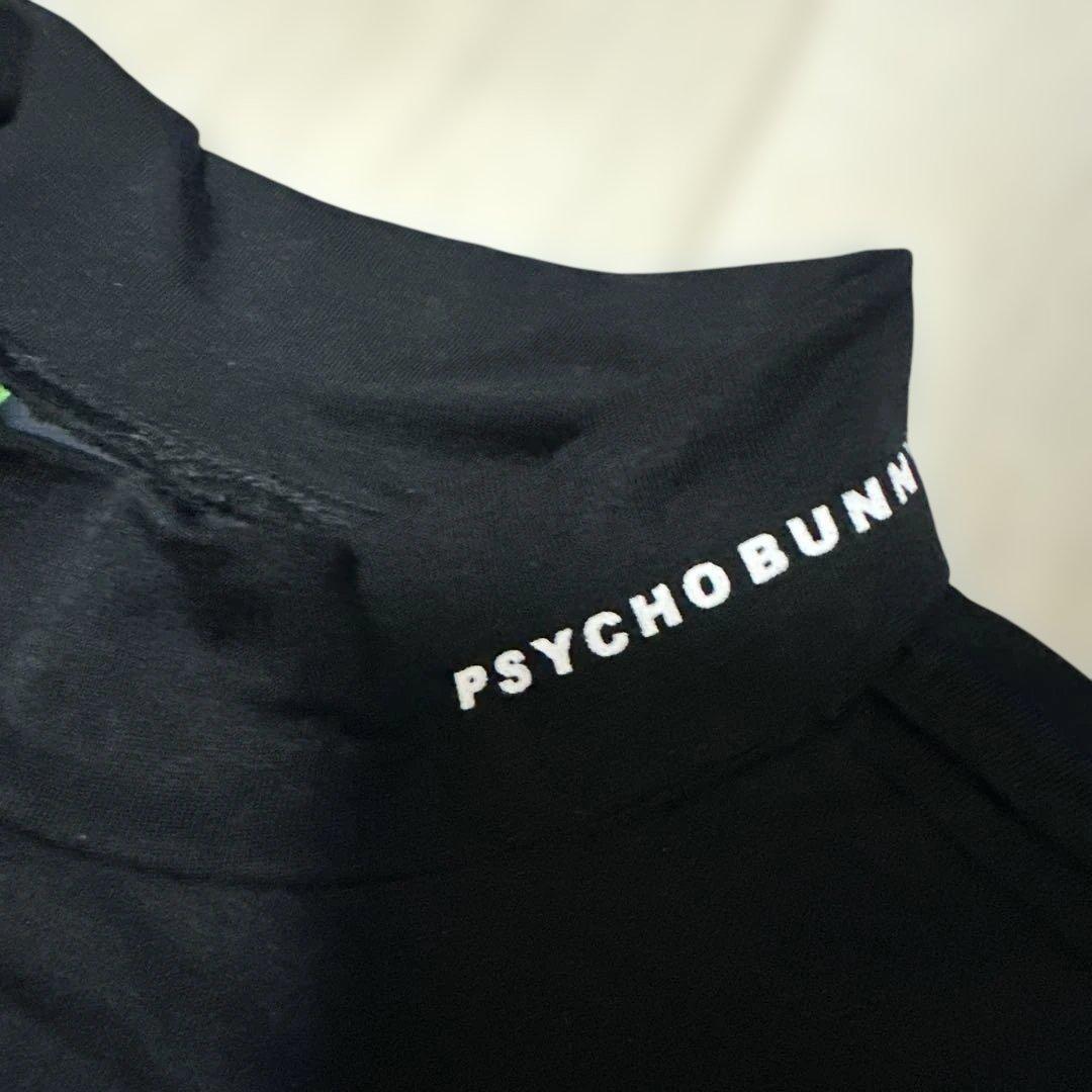 Psycho Bunny サイコバニー モックネック Tシャツ スカルバニー 黒