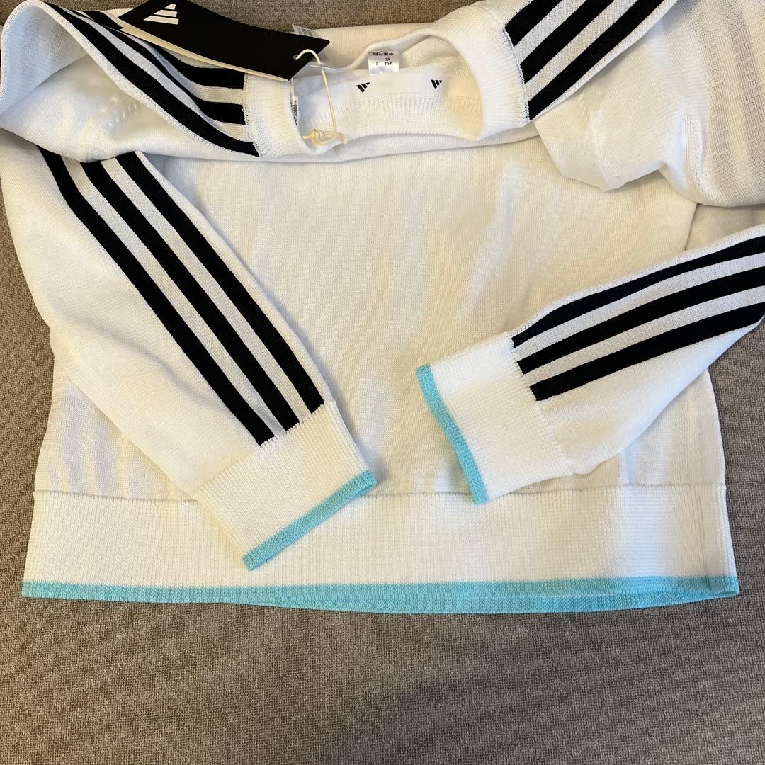 adidas ホワイト 長袖Tシャツ ゴルフウェア