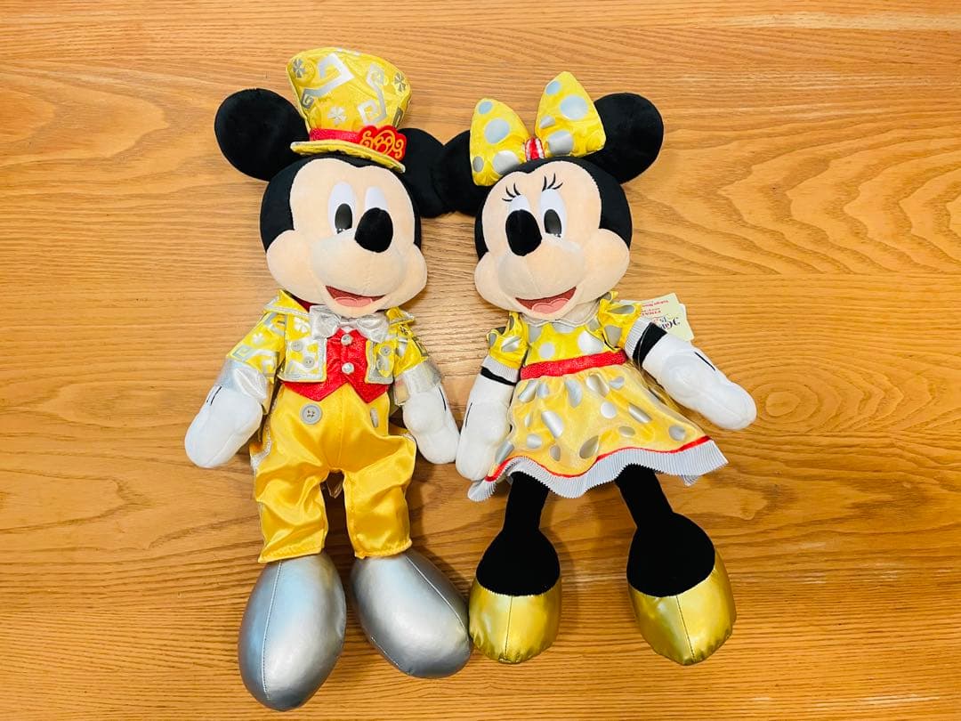 ディズニー　金コス　ぬいぐるみ　ミッキー　ミニー
