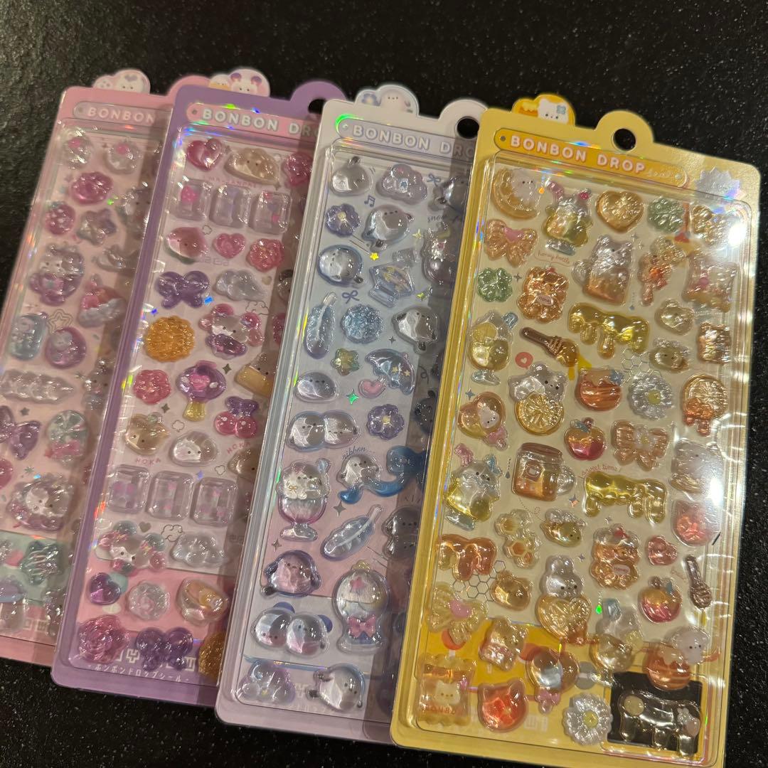 ボンボンドロップシール　オリジナル　はちみつ　にーはお　ゆにこん　しまえな