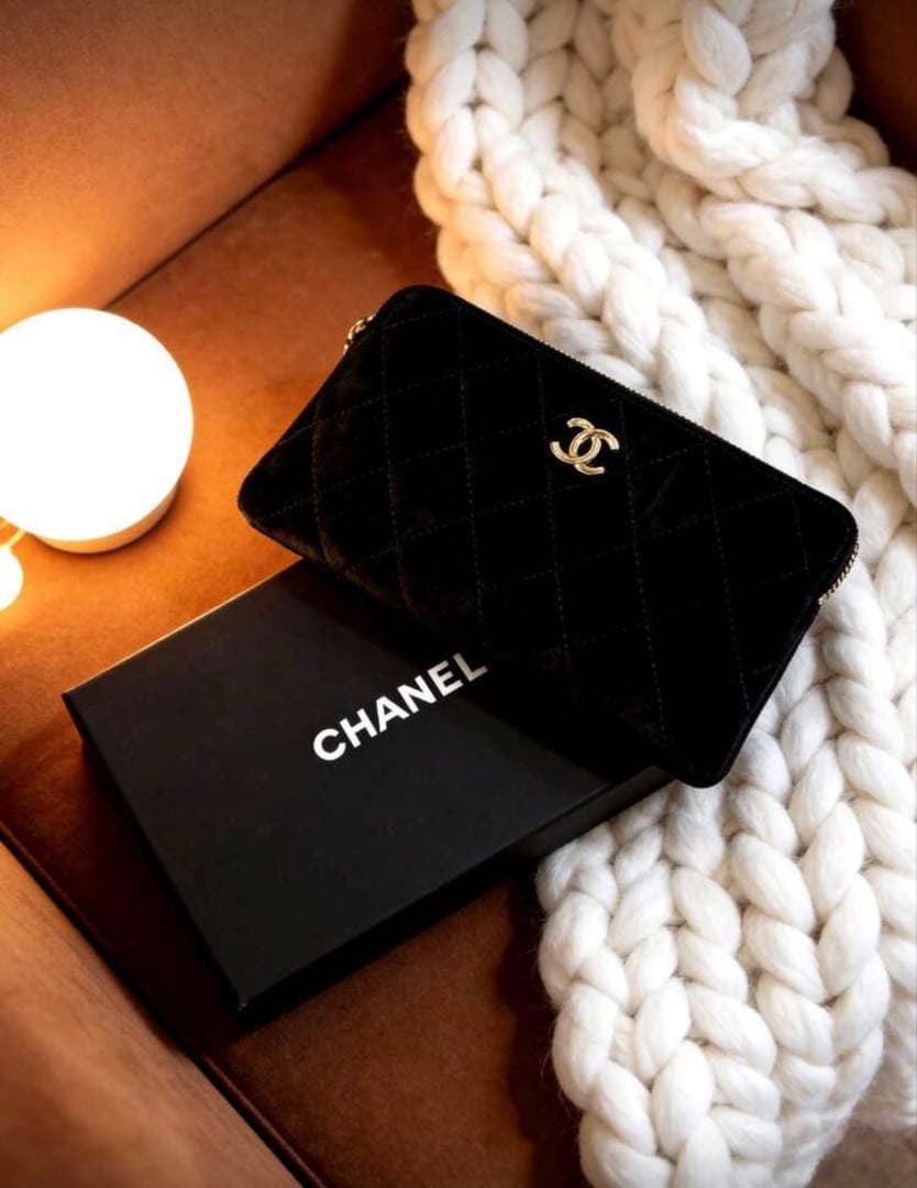 ♡CHANEL ブラック キルティングポーチ♡