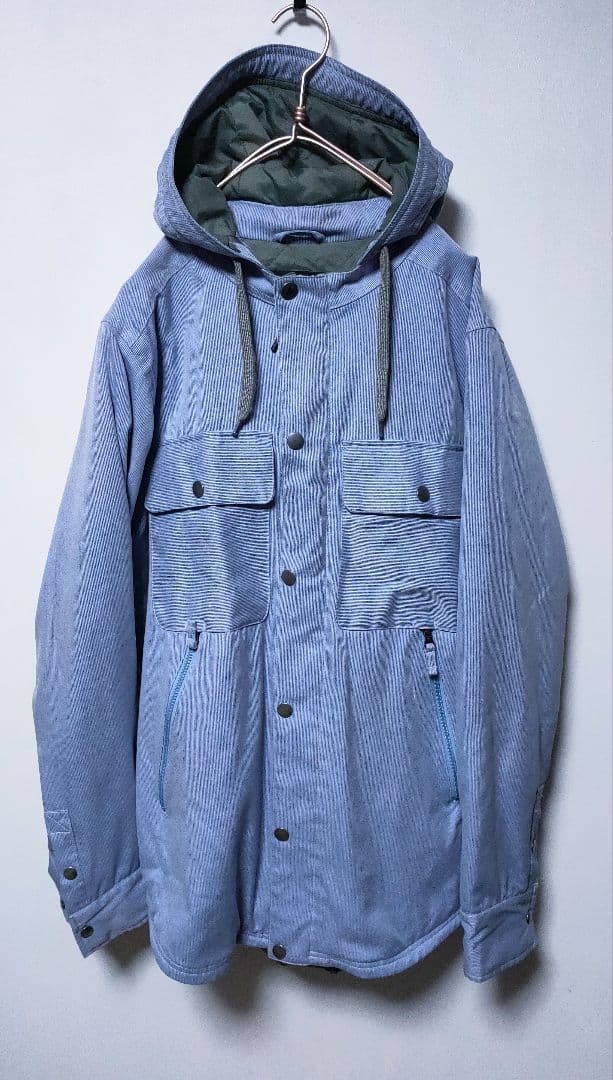 【BURTON バートン】スノーボードウェア メンズM 水色 コットンライク