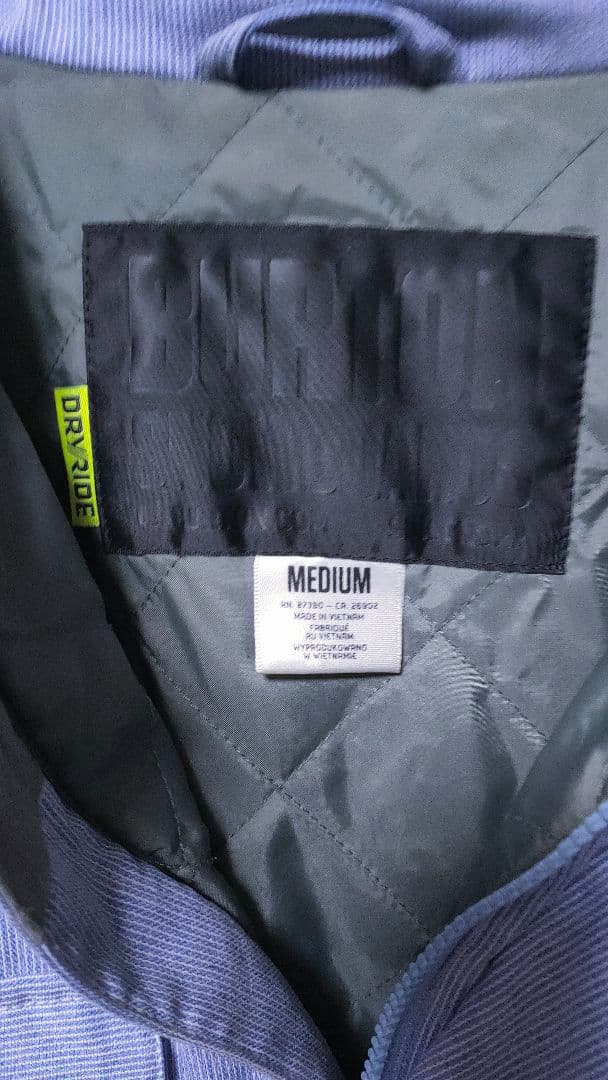 【BURTON バートン】スノーボードウェア メンズM 水色 コットンライク