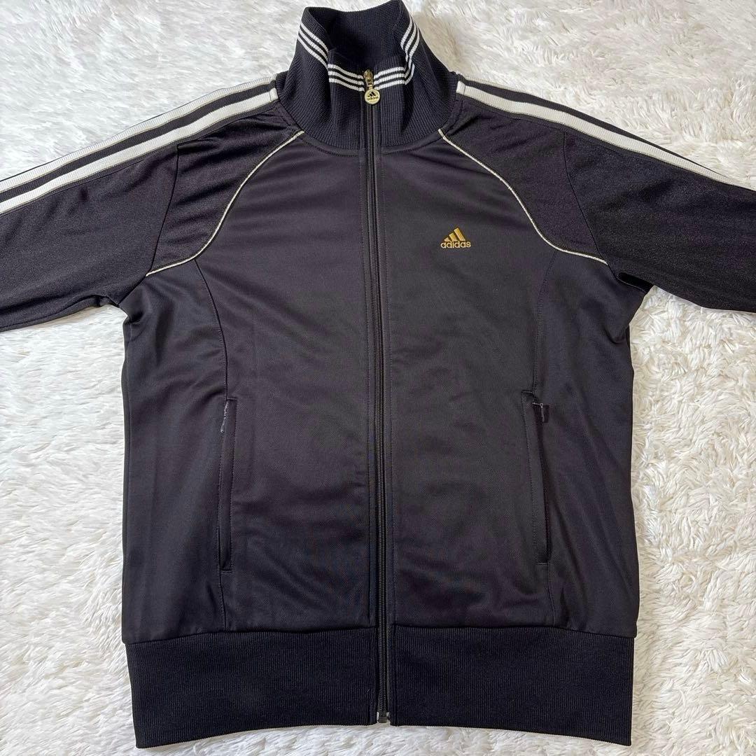00s Y2K adidas ジャージセットアップ フレアパンツ ゴールドロゴM