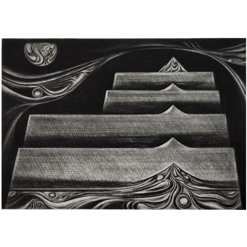 ☆渋谷正己☆「ヒマラヤ紀行－連山S.I.」銅版画　新品額！