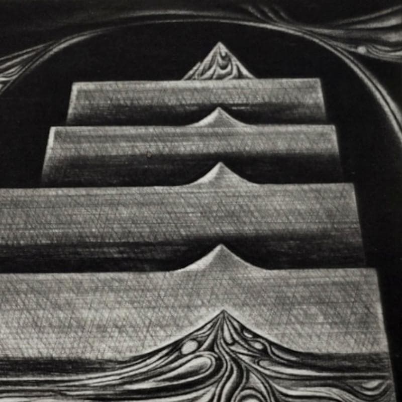 ☆渋谷正己☆「ヒマラヤ紀行－連山S.I.」銅版画　新品額！