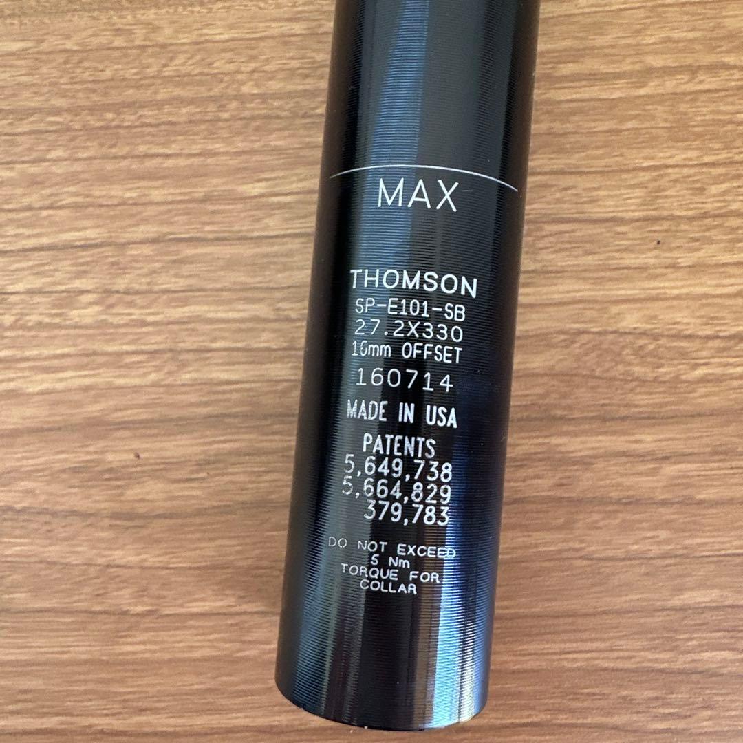 【美品】THOMSON SP-E101-SB シートポスト 27.2x330mm