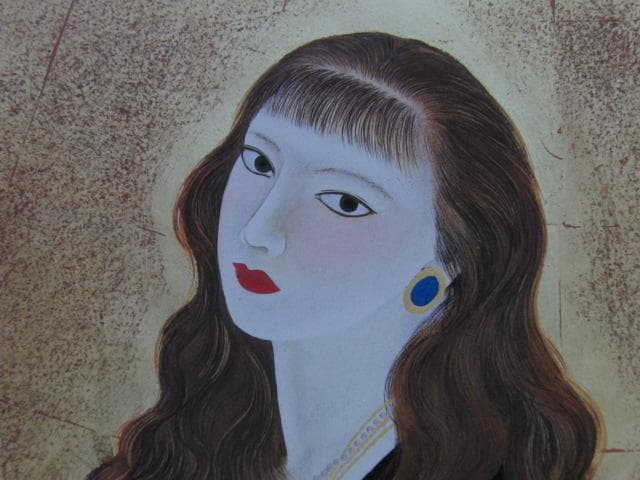 辰巳寛、【或る女】、希少な大判額装用画集より、美品、日本人画家