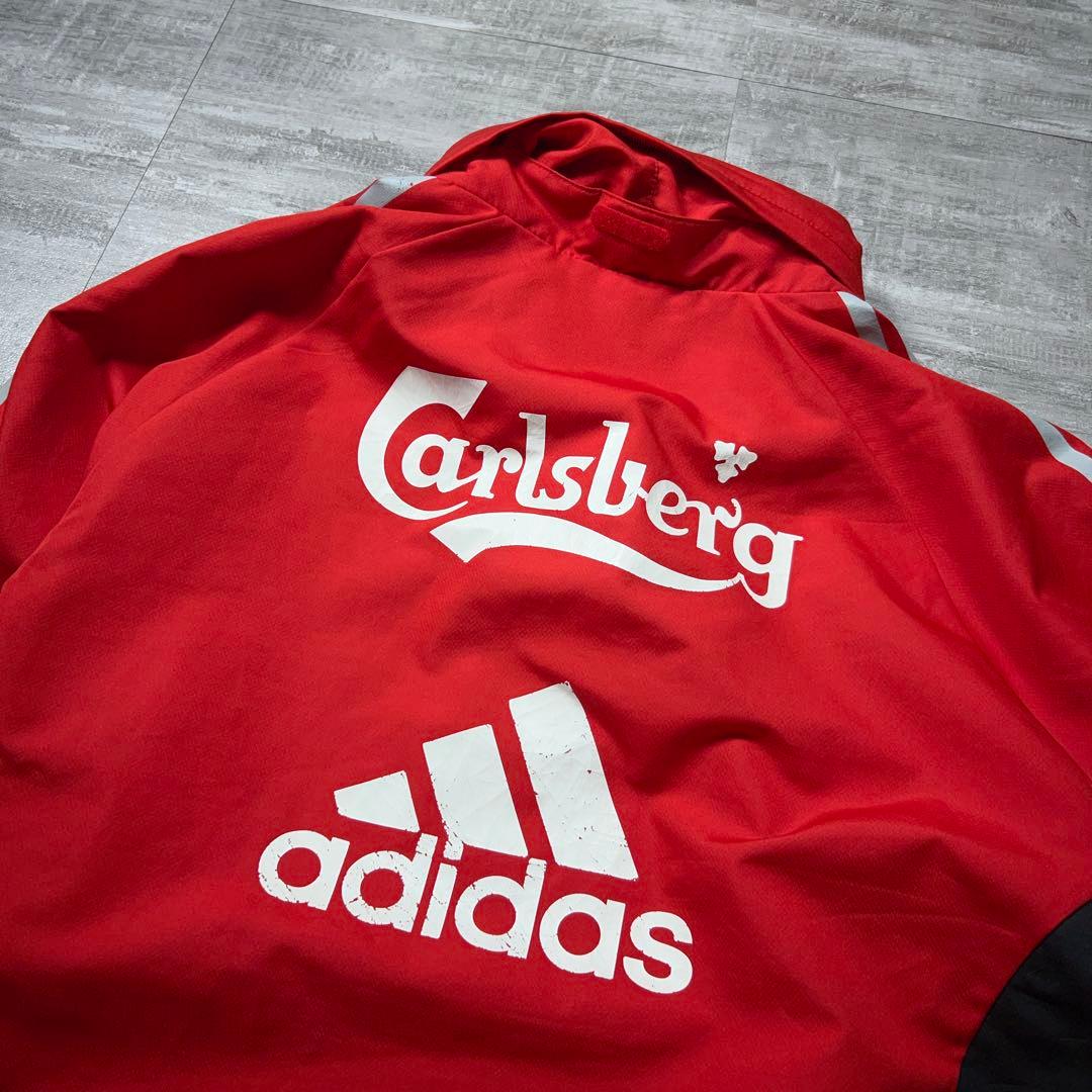 00s adidas リヴァプール ナイロンジャケット ハーフジップ アノラック
