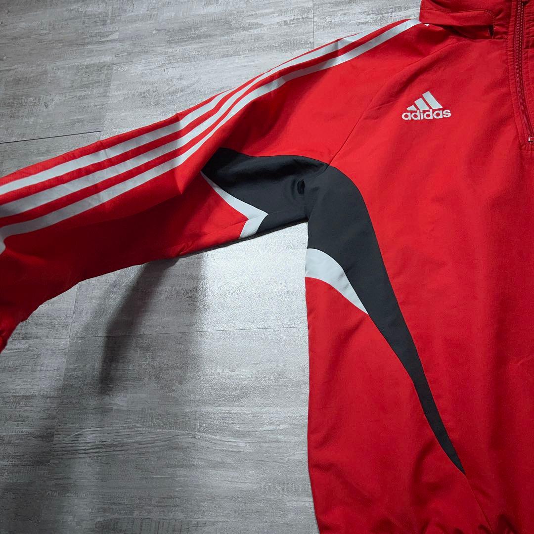 00s adidas リヴァプール ナイロンジャケット ハーフジップ アノラック