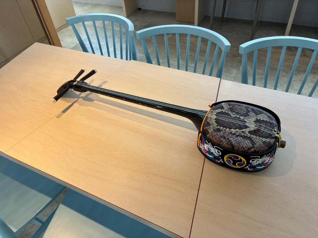 【BEGINゆかりの名店で購入】沖縄三線本格セット ハードケース・教則本・バチ付