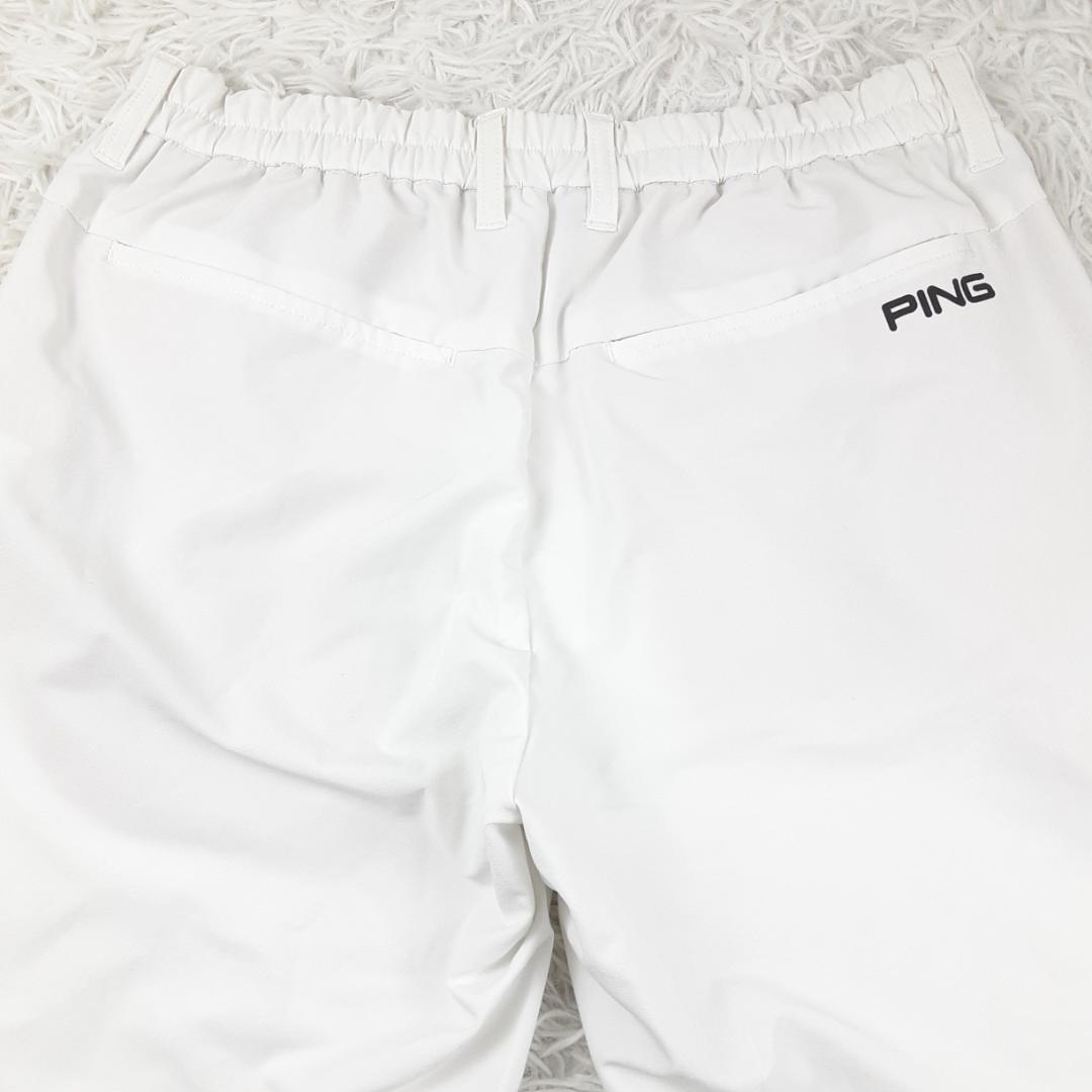 美品◎PING ピン テーラードパンツ ホワイト 白 23年モデル ストレッチ