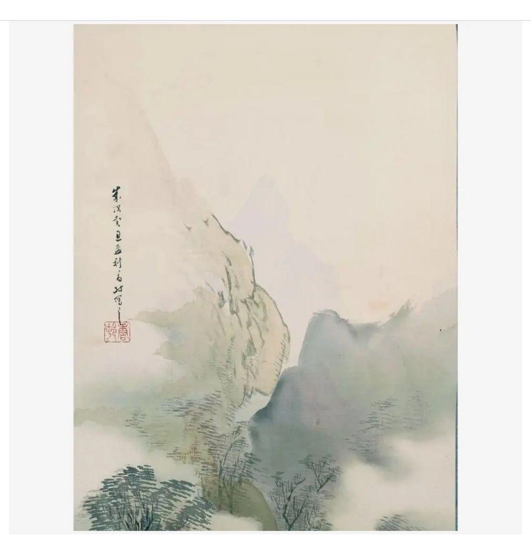 【孟秋喬村】五穀豊穣 龍神 川 掛軸 禅 絵 中国詩経 日本美術 和室インテリア