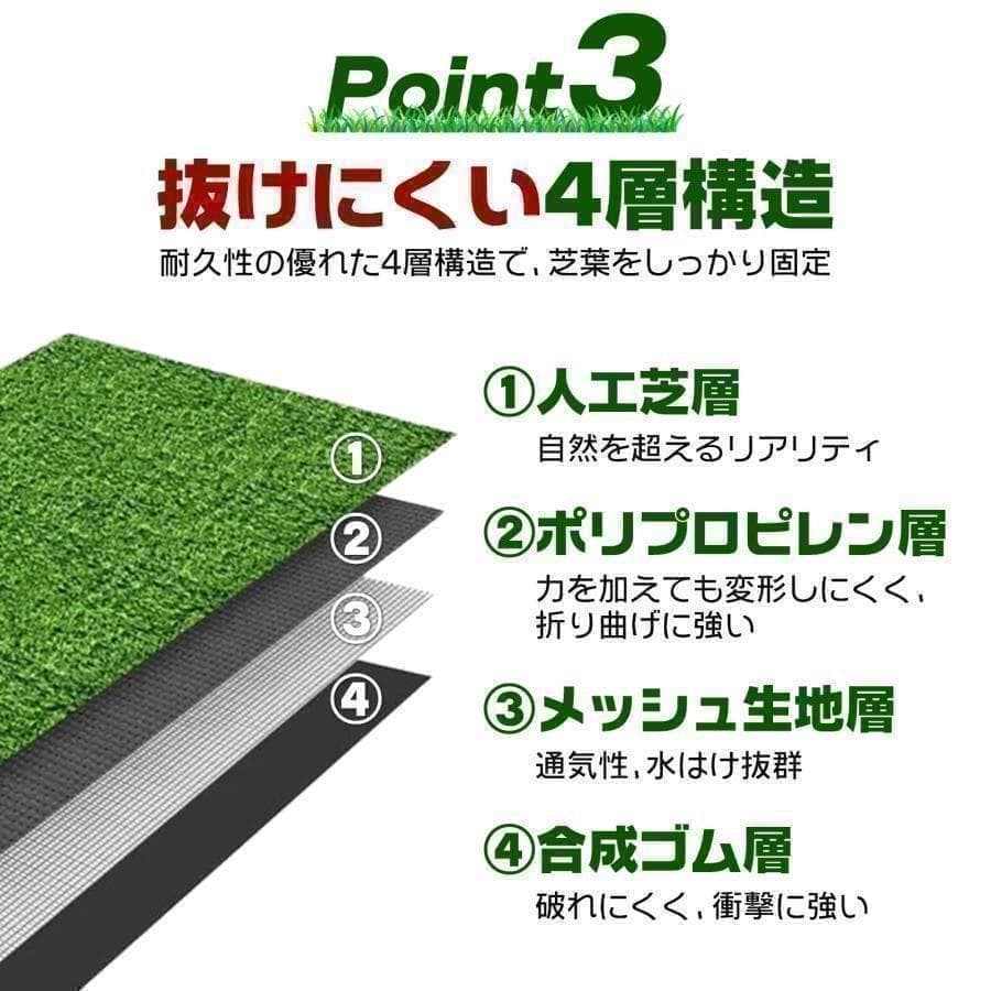 人工芝 ロール 1m×10m 芝丈35mm 人工芝マット　屋外 庭diy25本付