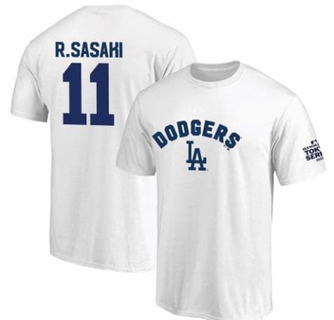 【ラス1】 MLB東京シリーズ ドジャース 佐々木朗希 Tシャツ XL ホワイト