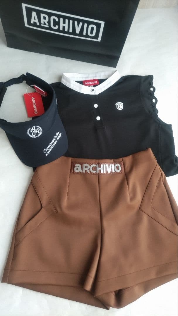 archivio ブラック ゴルフ シャツ ノースリーブ 新品未使用 アルチビオ