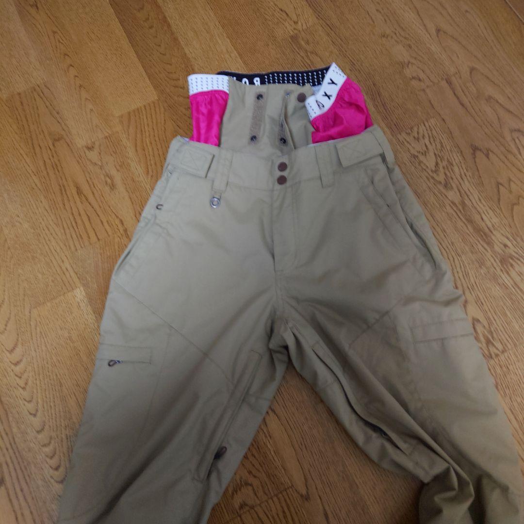 【美品】ROXY　スノボウェア　上下セット　デニム風　ベージュ　ピンク　Ｓ